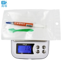5 pièces poids net 3 grammes gris GD007 pâte de graisse conductrice thermique Silicone plâtre composé dissipateur de chaleur pour emballage de sac CPU