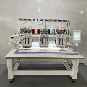 Mesin bordir terkomputerisasi datar tiga kepala, Motor inti peralatan Quilting industri komersial baru kecepatan tinggi untuk penggunaan di rumah - Product Image 2