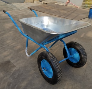 <span class=keywords><strong>Brouette</strong></span> en acier galvanisé de 110 L, 200 kg, fabrication industrielle, pour travaux de construction, à deux roues, Russie - Product Image 3