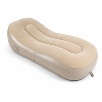 Fauteuil gonflable en forme de S, floqué, avec pompe Type-C intégrée et LED 3 modes pour le camping et la maison (vente en gros)