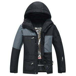 Veste de ski imperméable et coupe-vent – Veste de snowboard d'extérieur avec capuche, manteau thermique d'hiver - Product Image 6