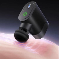 Masseur musculaire portable de poche à vibrations, sans fil, design silencieux, massage profond des tissus, 4 têtes de massage, utilisation sur tout le corps