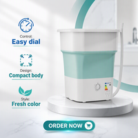 Lave-linge domestique compact semi-automatique en plastique pour chaussures et chaussettes tout-en-un