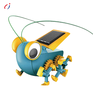 Niños caminando Cricket Diy ensamblar construcción ciencia energía verde energía Solar Robot juguete - Product Image 1