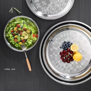 Plateau de service en acier inoxydable, plateaux alimentaires, <span class=keywords><strong>plat</strong></span> en acier inoxydable, grand <span class=keywords><strong>plat</strong></span> de service, grand <span class=keywords><strong>plat</strong></span> de service <span class=keywords><strong>rond</strong></span>, <span class=keywords><strong>plat</strong></span> - Product Image 6
