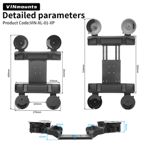 Support VINmounts à quatre ventouses pour l'installation Starlink Mini sur véhicule ou bateau - Support anti-vibration en nylon renforcé et durable - Product Image 2