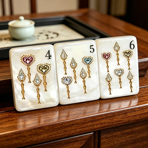 Mahjong Americano de Lujo de 166 Fichas, Estilo Cloisonné Acrílico Premium Hecho a Medida, para el Mercado de Regalos de Lujo - Product Image 5
