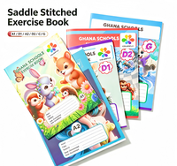Cahier d'exercices scolaires personnalisé avec reliure à cheval, fourniture directe du fabricant avec OEM et ODM disponibles