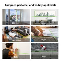 Niveau laser portable mini 2 lignes avec faisceau vert haute précision, alignement infrarouge, modèle MQT-2, fabriqué en Chine