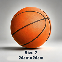 Ballon de basketball silencieux lesté taille 7, revêtement PU, écologique, durable, logo personnalisé, boîte couleur, haute résilience, éponge anti-chute