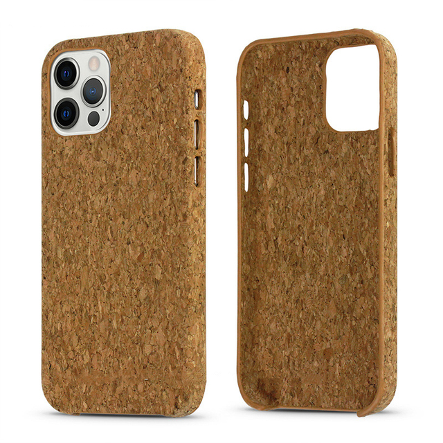 Custom Natual Real Compressed Soft Cork Wood Cell Phone Case for iPhone 7 8 Plus XS XR 11 12 13 Pro Max Samsung Galaxy S20 S21