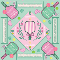 Tapis de Mahjong Américain Rose Menthe Luxe Moderne Automatique pour Pickleball, Motif Floral Mignon, Style Preppy, Imperméable, Pliable, Durable et Écologique
