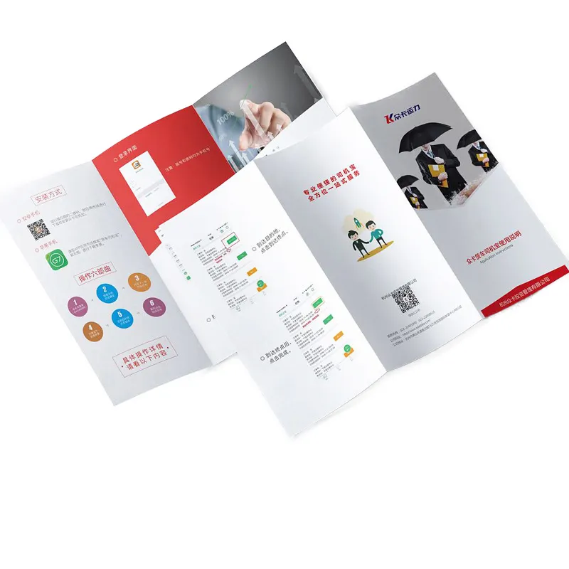 Opvallende Drievoudige Brochures Op Maat Afdrukken Voor Effectieve Promotie