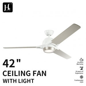 Ventilateurs de plafond à commande directe d'usine avec lumière LED dimmable, moteur DC, 6 vitesses, pales en fer à profil bas pour chambre et salon - Product Image 3