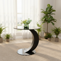 Table basse noire au design moderne avec rangement latéral, livraison rapide, personnalisable, commandes en gros