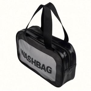 OEM Custom Portable Frosted PVC Toiletry Cosmetic <b>Bag</b> Waterproof <b>Transparent</b> <b>Makeup</b> <b>Bag</b> - Product Image 2