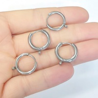 Crochets d'oreille ronds en fil d'acier inoxydable, diamètre 2,5 mm, accessoires de fabrication de boucles d'oreilles DIY, vente en gros en petite quantité