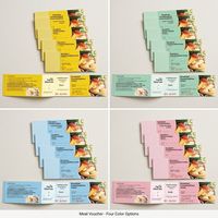Oufei Factory : Vouchers de petit-déjeuner personnalisés, billets de buffet, cartes de cantine, sacs de repas en papier couché imprimé offset laminé