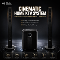 Système de haut-parleurs karaoké home cinéma OKON K6 avec caisson de basses, microphone, Bluetooth, ARC, optique, coaxial, son surround TV, équipement de cinéma