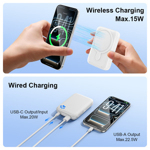 แบตเตอรี่สำรองแม่เหล็กไร้สาย 10000mAh 22.5W ชาร์จเร็ว พกพาสะดวก พร้อมพอร์ต Type-C สำหรับชาร์จเข้า และพอร์ต Universal Output สำหรับชาร์จออก - Product Image 4