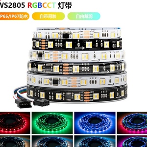 Tira de Luces LED 3000K WS2805 RGBCCT IP65 12V 24V 60 LED/M, Datos de Respaldo, IC Inteligente, Pixel Direccionable SPI - Product Image 6