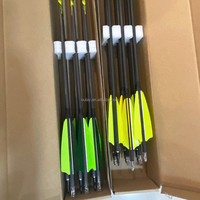 Flèches de tir à l'arc en carbone pur de 32 pouces +/-0.003 600/700/800sp, tiges ID4.2mm/6.2mm pour arc composé et arc classique, chasse et tir