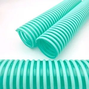 Tubo flessibile di aspirazione in PVC trasparente resistente agli urti per uso alimentare tubo corrugato in PVC a spirale per la movimentazione dei materiali
