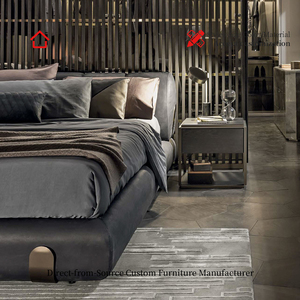 Letto Matrimoniale Moderno Personalizzabile di Lusso Minimalista per Arredamento Villa, Pezzo d'Arredo Artistico Unico e di Design - Product Image 5