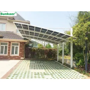 Sun shelter canopy carport en aluminium polycarbonate car awning garage shed for car