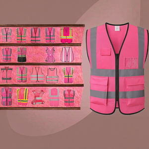 Gilet ad Alta Visibilità con Zip per Donne, Ampia Selezione di Giacche Riflettenti Rosa, Gilet da Lavoro ad Alta Visibilità per <span class=keywords><strong>Geometri</strong></span> - Product Image 3