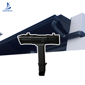 Système de drainage de gouttière en PVC anti-UV, sans décoloration, style K, couleurs noir et brun, <span class=keywords><strong>collecteur</strong></span> d'eau de pluie en plastique <span class=keywords><strong>rectangulaire</strong></span> <span class=keywords><strong>pour</strong></span> toiture - Product Image 3