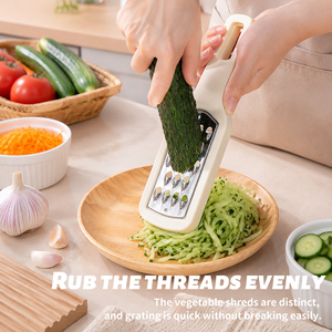 3-in-1 Stainless Steel <b>Vegetable</b> Grater Multi-functional Manual Cheese <b>Shredder</b> Versatile for Kitchen Restaurant - Product Image 5