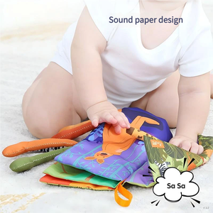 <span class=keywords><strong>Livre</strong></span> en tissu 3D en forme d'animal avec queue pour l'éducation de la petite enfance, jouet sensoriel tactile pour bébé, écologique, lavable, cadeau d'anniversaire - Product Image 4