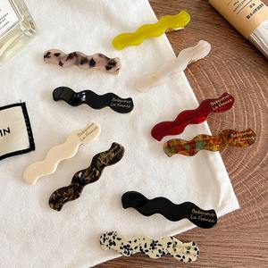 דרום קוריאה קקאו אהבה גל ברווז צד שטר צד צד קליפ שיער סיכות 5 ס "מ סגסוגת נשי סגנון חומצה אצטית-מבודד עבור פוני - Product Image 2