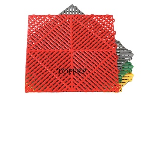 Rigid Modular <b>Plastic</b> Interlocking Garage Floor Tiles For Car Detailing Workshop - Product Image 6