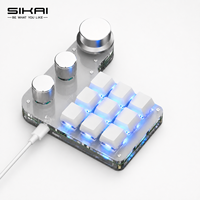 Teclado Programable SIKAI de 9 Teclas con 3 Perillas, Controlador USB con Cable RGB para Streaming, Teclado de Atajos Personalizado para Edición y Productividad