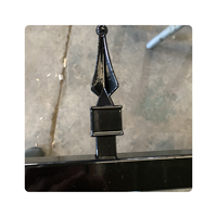 Color Negro Flat Top Security Esgrima Hierro forjado Durable