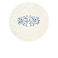 Set de table en silicone gaufré vintage, antidérapant, isolant thermique, motif floral, rond ou ovale, avec logo personnalisé
