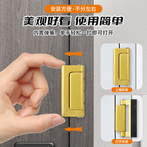 Pestillo de puerta de aleación de aluminio, sin taladro, fácil instalación, dispositivo antirrobo para interiores de hotel - Product Image 4