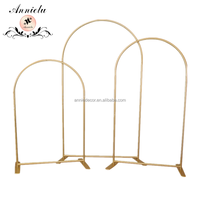 Support de toile de fond ANNIELU stable en 3 parties en forme de U, multi-tailles, pour mariages, fêtes, événements et décorations d'anniversaire