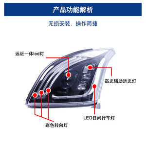 Adapté pour la modification des phares du Prado FJ120 2003-2009, modification des phares style Maybach. - Product Image 4