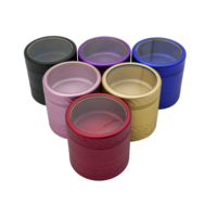 Broyeur en aluminium 63 mm, alliage 6063, dents en forme de lettre, pour herbes et tabac, accessoires de fumage personnalisés