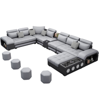 Ensemble de canapés modulaires contemporains avec rembourrage en éponge, détachable et lavable, canapé sectionnel multifonctionnel pour appartement