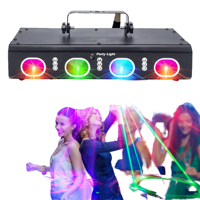3D Laser Light Strobe Dance Table Lamp Disco Party Projector KTV Bar Decoration Atmosphere Light IP33 Rated Dimmable 3M Length
