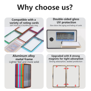 Kim loại bảo vệ từ tính phân loại thẻ hiển thị trường hợp nhựa bội bảo vệ thẻ kinh doanh thể thao BGS TCG mtg PSA chủ thẻ - Product Image 3