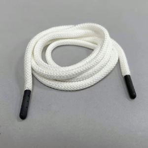 Hand-woven Coated Polyester Drawcord Rope Black and White Two-Color Garment <b>Accessories</b> - Product Image 1