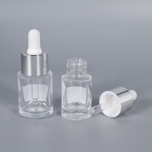 Flacon compte-gouttes cylindrique à épaule plate pour huiles essentielles, 30 ml et 20 ml, en verre dépoli, flacon échantillon cosmétique transparent LK01 Screen - Product Image 5