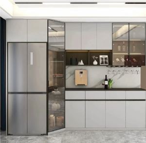Armoire combinée, armoire réfrigérateur et armoire à vin personnalisées, armoire de salle à manger intégrée, buffet - Product Image 3
