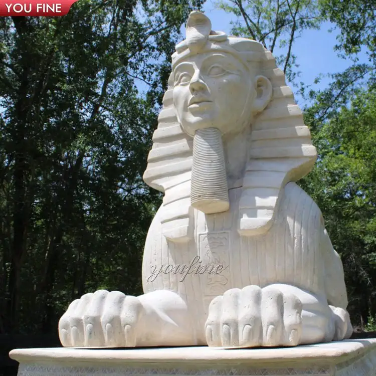 Taman Kustom Mesir Marmer Antik Sphinx Patung