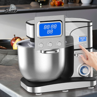 Appareils de cuisine commerciaux pour la maison, batteur sur socle multifonctionnel électrique en acier inoxydable 16L 5 en 1, mélangeur, mixeur, pétrin